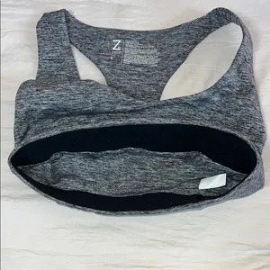 Z By Zella‎ Gray Seamless Sports Bra with Racerback Support thumbnail 6
