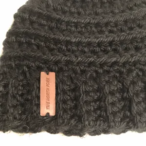 The North Fork black knit hat beanie‎ winter hat North Fork Long Island NWOT thumbnail 2