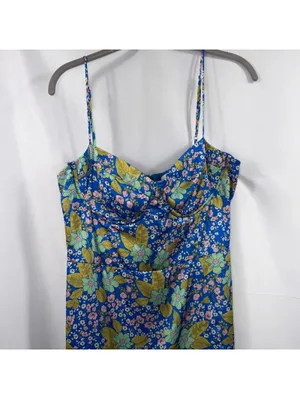 ASTR The Label Blue Floral Bustier Maxi Dress XL thumbnail 2