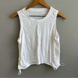Lululemon Cinch it Up Tank Top White Size 6 Sleeveless Shirt thumbnail 5