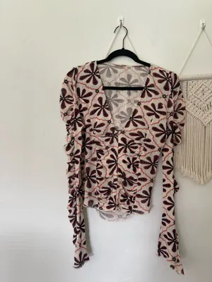 Free People Through The Meadow Top in White Sand Combo thumbnail 4