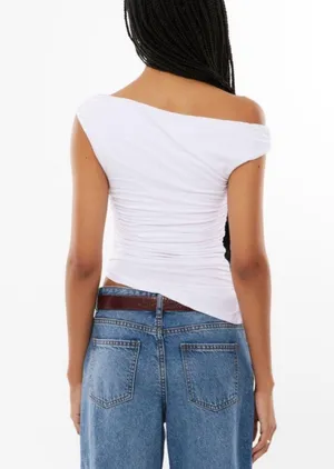 New with tags Soft Mia Ruched Top White 2XS thumbnail 3