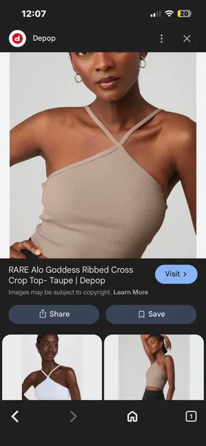 Alo cropped criss cross tank top! thumbnail 5