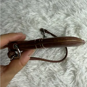 y2k COACH Leatherware Brown Wristlet thumbnail 4