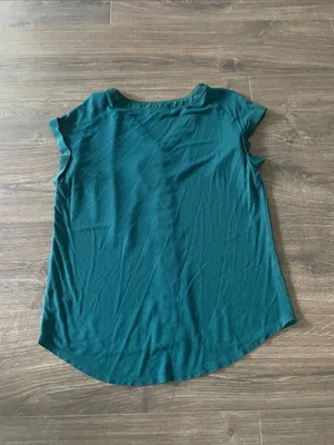 Fortune + Ivy Green V-Neck Cap-Sleeve Blouse, Size Small thumbnail 5