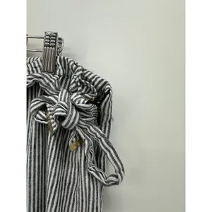 Michael Kors Black Striped Linen Wide Leg Pants Womens 16 Coastal‎ Resort thumbnail 7