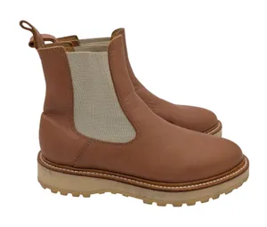 Diemme Alberone $450 Tan Leather Chelsea Duck Boots Made Italy Size 41 Lug Sole thumbnail 1