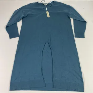 Charlie Paige‎ Sweater Tunic Womens XL Blue Knit V Neck Long Sleeve Dress thumbnail 1