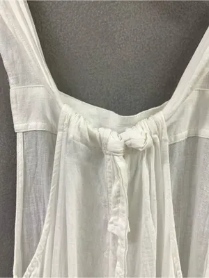 haute hippie white linen blend sheer bikini romper cover up thumbnail 8