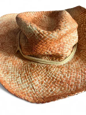 NWT Woven Straw Cowboy Hat Western Boho Festival thumbnail 4