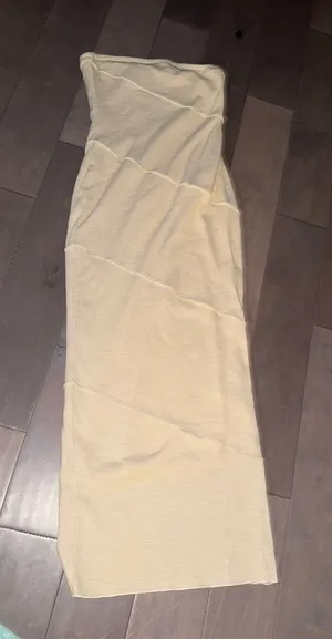 Tan Long Boho Tube Top Dress thumbnail 1
