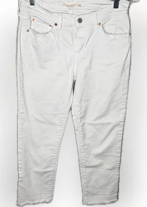 Levi's White Boyfriend Jeans thumbnail 1