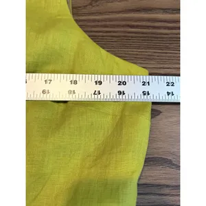 AGB Chartreuse Yellow Linen Shift Dress Womens 16 Sleeveless‎ Mid Mod Sun thumbnail 7