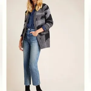 Anthropologie Camo Gray & Black Open Front Oversized Cardigan (Size XS) thumbnail 5
