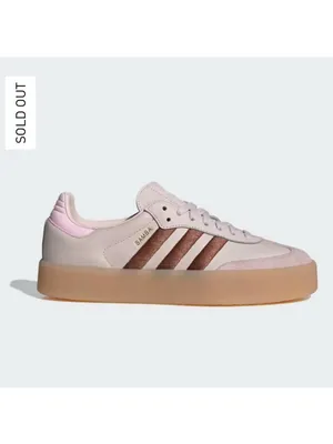 NWT Adidas Sambae platform gum sneakers putty mauve pink brown thumbnail 4