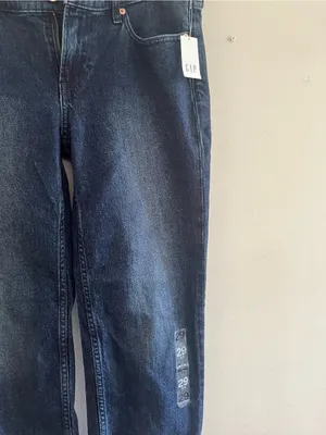 GAP Jeans Womens 29 Blue 90s Straight Low Rise Dark Wash Minimalist Capsule NWT thumbnail 2