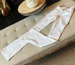 NWT Alice + Olivia Stacey Bell White BK Knee Seam Size 24 thumbnail 1
