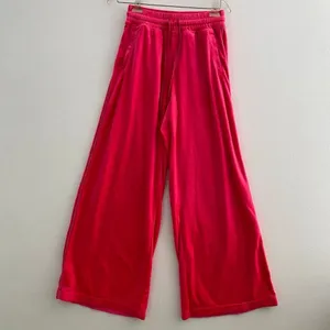 OFFLINE by Aerie Velour Wide Leg Lounge Pants XS Hot Pink Y2K Athleisure thumbnail 2
