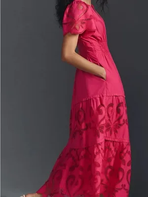 By Anthropologie The Somerset Maxi Dress: Cutwork Edition thumbnail 3