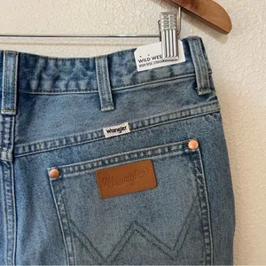 Wrangler Wild West 603 High Rise Straight Ripped Knee Jeans NEW 29 x 28 thumbnail 8