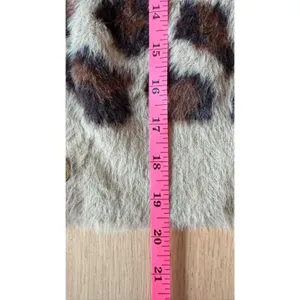 Zara Animal Jacquard Knit Cardigan Leopard Print Round Neck Size Small thumbnail 5