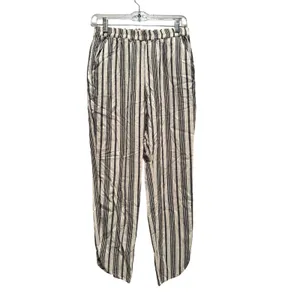 Marine Layer Allison Cropped‎ Pants Black White Stripe Size Small Casual Travel thumbnail 2