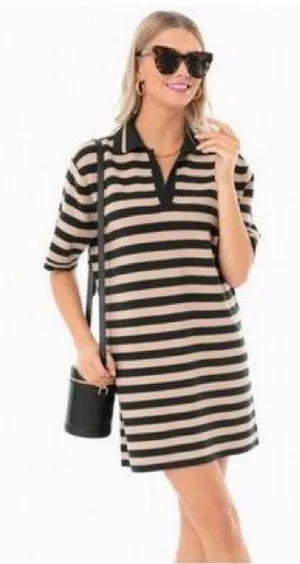 Tuckernuck Pomander Place Rugby Stripe Sweater Collared Dress thumbnail 1