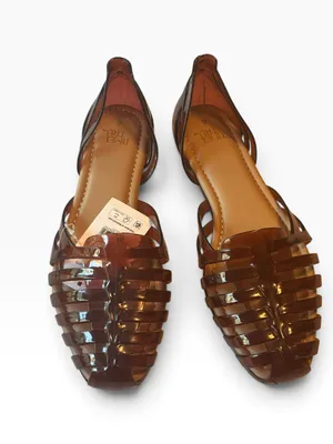 Time and Tru Women's Huarache Jelly Sandals Flats Sz 8 NWT thumbnail 1