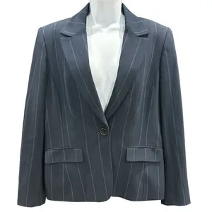 Tahari ASL Arthur S‎ Levine Navy Pinstripe Blazer Women 12 Office Workwear thumbnail 1