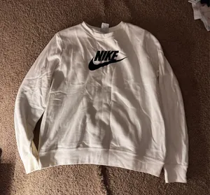 Nike white sweater thumbnail 1