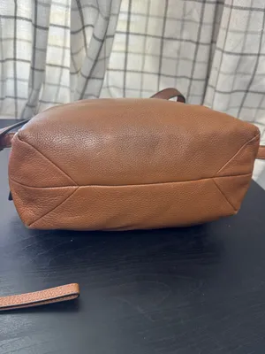 Michael Kors Rhea Pebbled Leather Slim Backpack And Wallet Luggage Tan thumbnail 7