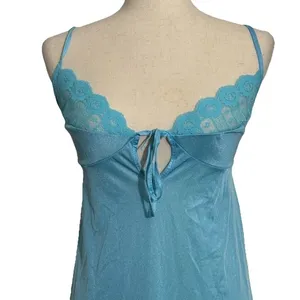 Vintage Light Blue Nightgown Tags Removed thumbnail 2