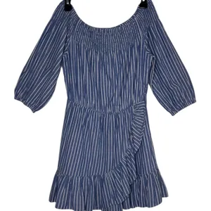 TULAROSA Maida Ruffle Dress in Blue White Stripe Size Small thumbnail 2