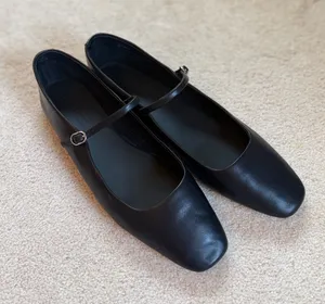 Steve Madden‎ Maple Black Leather Mary Jane Ballet Flats Size 12 thumbnail 1