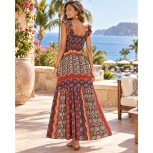 Anthropologie COREY LYNN CALTER Doriane Midi Dress Print Ruffled Abstract XS thumbnail 7