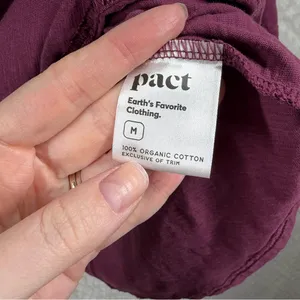 Pact Purple V Neck Organic Cotton‎ Top thumbnail 3