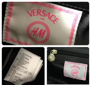 Versace For H&M Black Leather Charms Hobo Bag thumbnail 16
