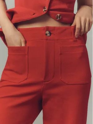 Anthropologie NWT The Colette Knit Crop Wide-Leg Pants by Maeve thumbnail 2