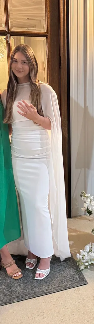 Peppermayo Dress white with sheer cape thumbnail 1