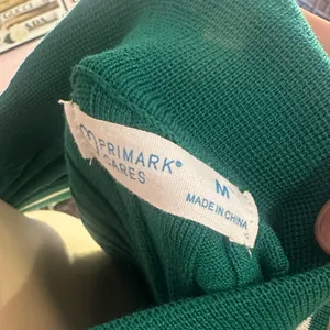 Primark Teal Ribbed Crop Top with White Trim thumbnail 4