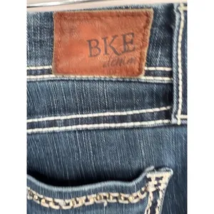 BKE Harper Bootcut Jeans Womens 33L Dark Wash Rhinestone Embellished Mid‎ Rise thumbnail 10