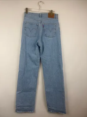 Levi’s Ribcage Straight Blue Denim High Rise Jeans Size 28 thumbnail 6