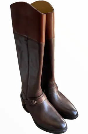 FRYE Lindsay Spur Boot Dark Brown Multi Smooth Full Grain NWT 6.5 thumbnail 1
