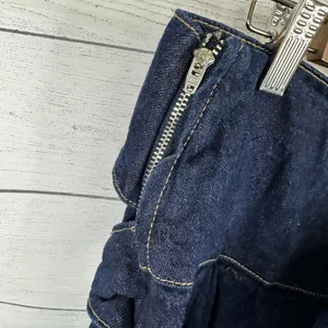 Cider Womens size Large Denim Ruffle Hem Micro Mini Skort Skirt thumbnail 4