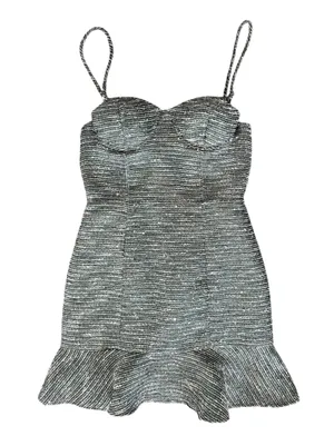 Lovers + Friends Women’s Aubrey Metallic Tweed Fit And Flare Mini Dress Size XS thumbnail 2