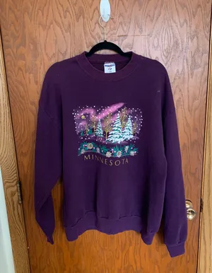Vintage Minnesota Crewneck Purple Size XL thumbnail 1