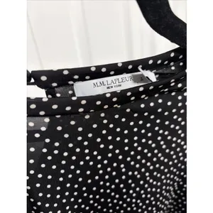 M.M.LaFleur Polka Dot Long Sleeve‎ Top Womens Size S Black White Juliana Dress thumbnail 4