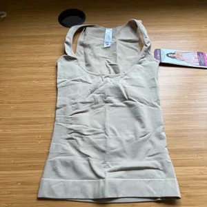 Shapermint Curveez Large Nude Seamless Tank Top Essential Open Bust Compression Tan thumbnail 2