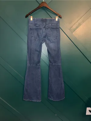 Free People Penny Pull-On Flare Jeans in Echo Blue Size 28 R thumbnail 2