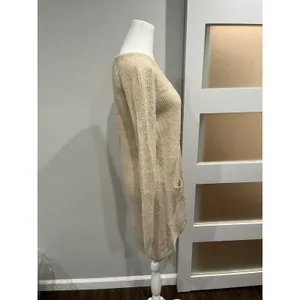 Banana Republic Beige Knit Open‎ Front Long Sleeve Cardigan Sweater Women Size S thumbnail 2